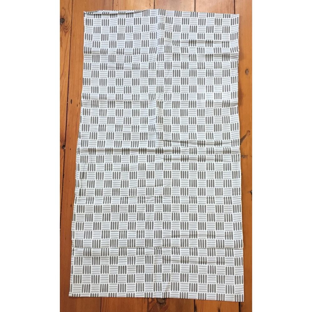 New Pair 2 Ikea Silverfryle Gray White Geometric King Pillowcases 100% Cotton